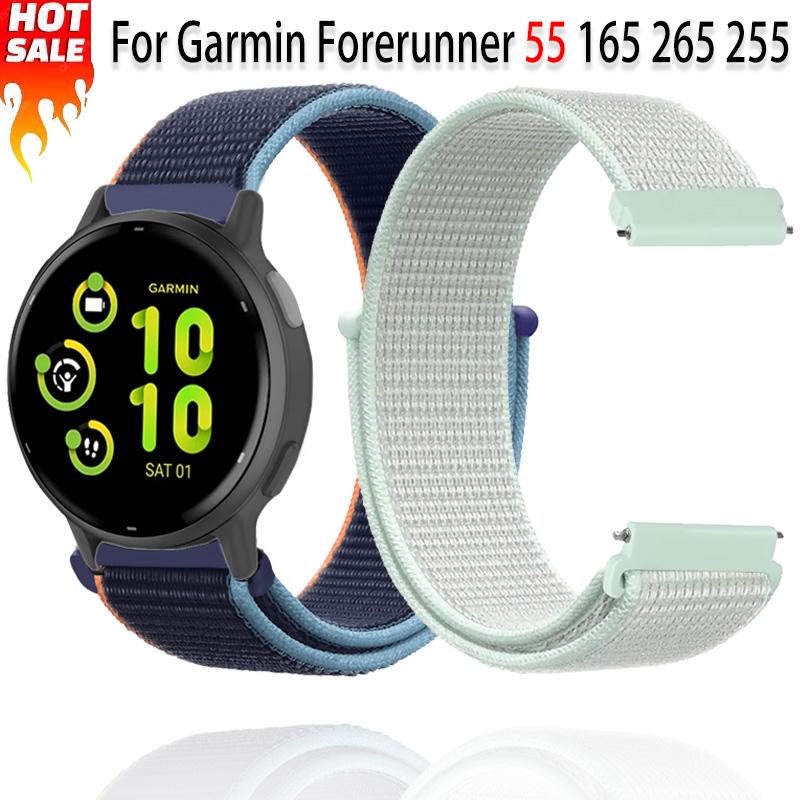 Нейлоновый ремешок 20 мм 22 мм для Garmin Forerunner 55 165 265 255 Сменный ремешок для Gramin Active 5/Vivomove Trend/Vivoactive 5