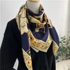 110*110 Cm Square Silk Scarf Women's Fashion Printed Small Neck Scarf Office Women's Hair Belt Folar Handkerchief Women's Handkerchief Shawl Scarf