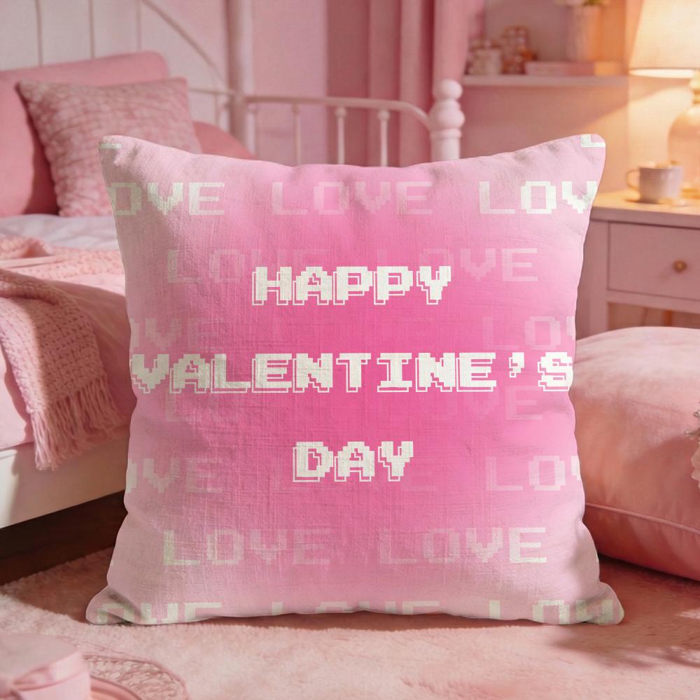 Cute Valentines Day Cushion Cover Premium Comfort Reversible Pillow Cove Two In One Design For Any Room  Car Interior