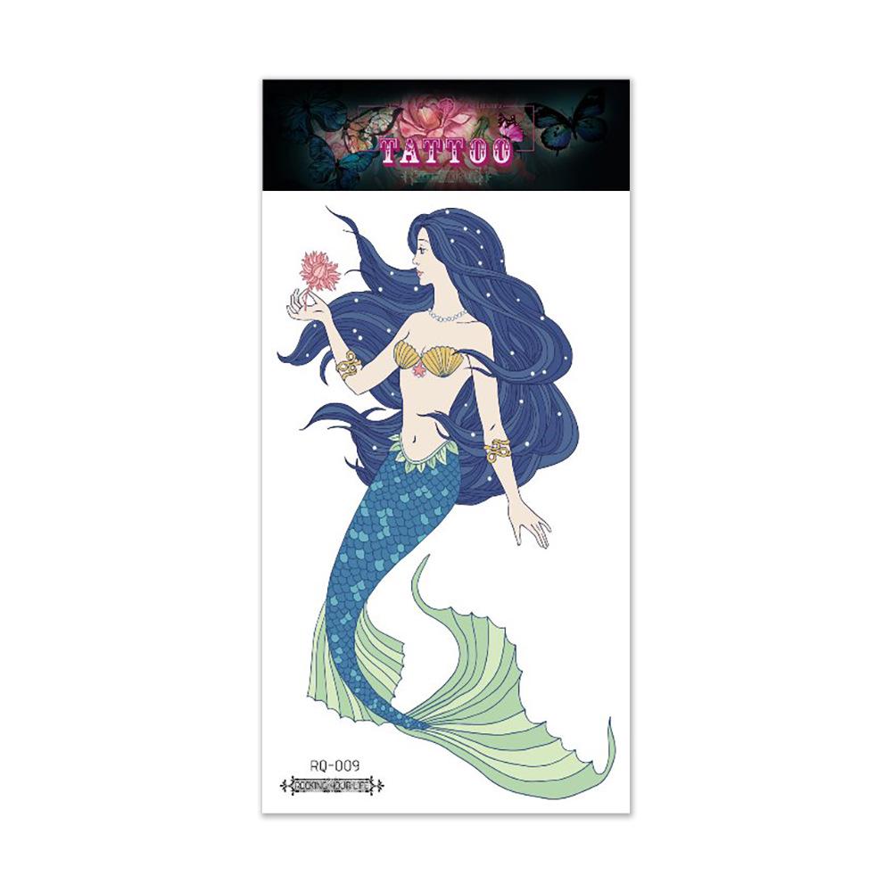 Ruikalong Waterproof Mermaid & Flower Temporary Tattoo Stickers