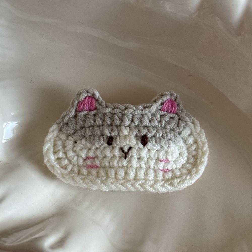 Handmade Crochet Hair Clips Cat Children's Hair Accessories Cute Girls Bangs Clips Unisex