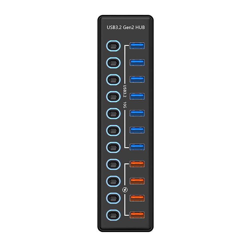 Высокоскоростной USB 3.2 хаб-разветвитель на 10 портов и док-станция