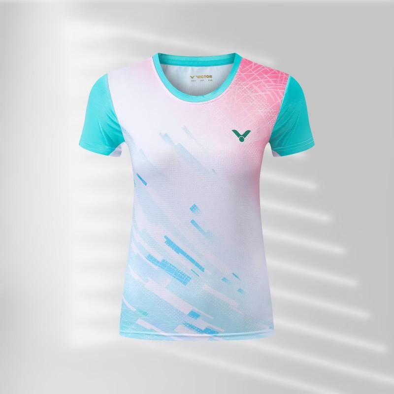 Unisex Quick-Dry Badminton T-Shirt Training Competition Sporty Breathable Short Sleeve Top Men Women