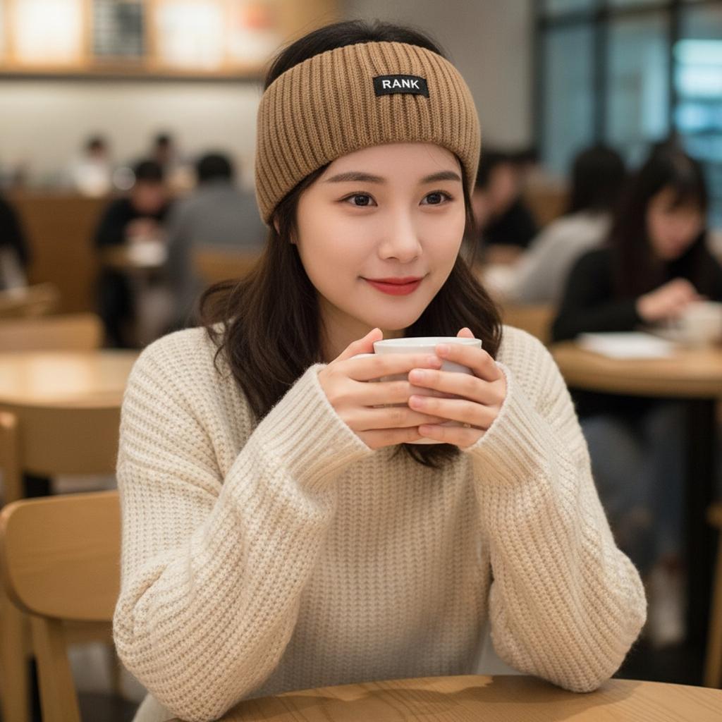 Спортивная повязка на голову, Широкий край, Повязка для умывания лица, Для ношения снаружи, Однотонная, Пуловер, Вязаная повязка на голову