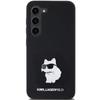 Karl Lagerfeld Silicone Choupette Metal Pin Case For Samsung Galaxy S24 - Black