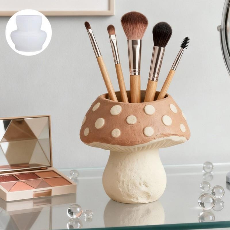 Гибкая силиконовая форма-горшок в форме гриба для Resin Art, литья бетона, цемента и декоративный контейнер для свечей