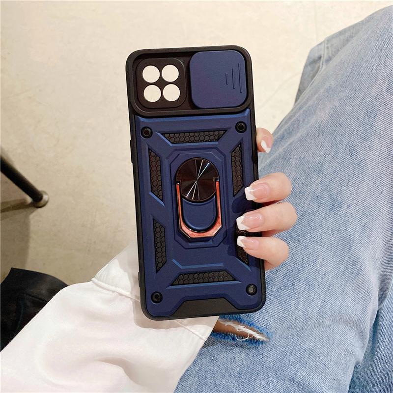 Противоударный чехол Slide Armor для телефона OPPO A7 A3S A5S A9 2020 Realme 8 Pro C3 C11 C12 C15 Narzo 20 Защитная крышка объектива камеры