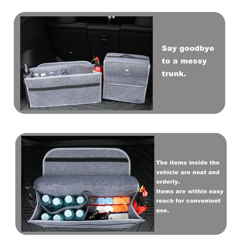 Car Trunk Heavy Duty Organlzer Bag Foldable Compartment For Opel Astra j Insignia Astra g Corsa Zafira b Mokka Vivaro Meriva