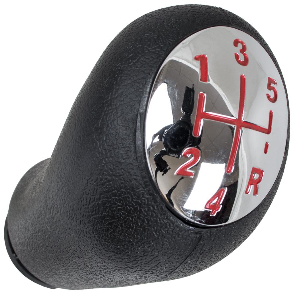 Renault Clio III 05-09 Gear Shift Knob Chrome, Red Pattern