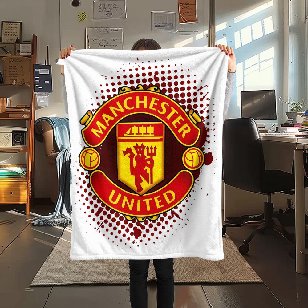 Man Utd Print FlAannel Blanket, High quality Comfortable for All Seasons, Home Decor, Warmth and Comfort