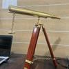 18 Inch Brass Telescope with 25 Inch Adjustable Wooden Tripod - Nautical Pirate Spyglass with Best Prism Optics