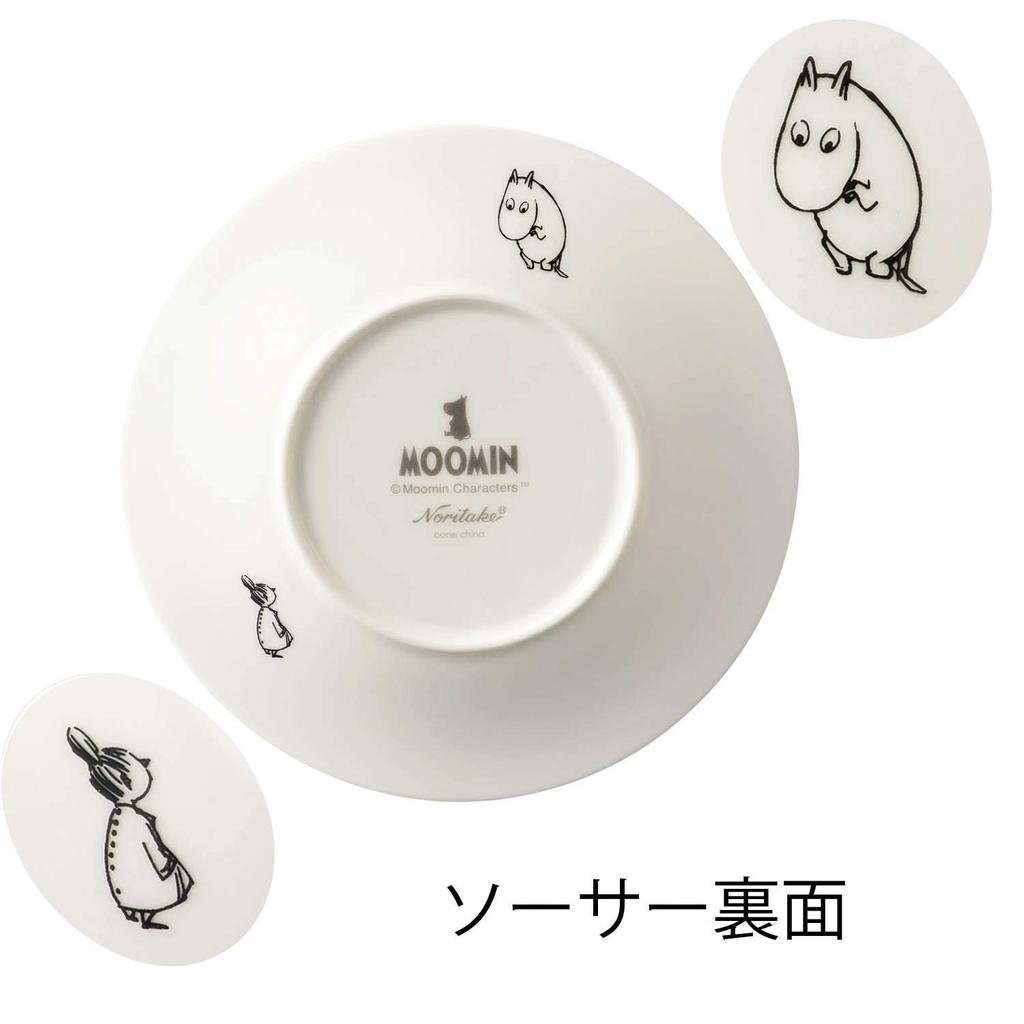 Noritake чашка-блюдце 245 куб. см Moomin Moominpappa отправляется в море 1 гость синий костяной фарфор и (Кофе чай) TG93686/N-091L
