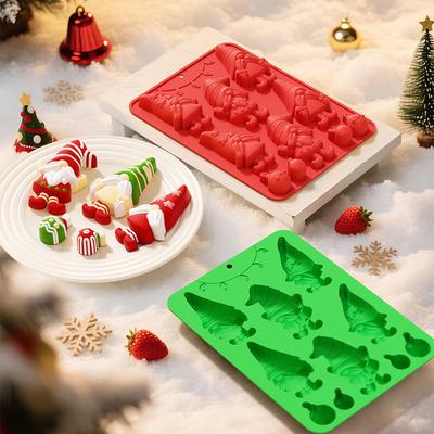 1 шт. Рождественская серия Xmas Силиконовая форма Шоколадный мусс Пищевой класс Легко извлекаемая Форма для торта Кухонные гаджеты