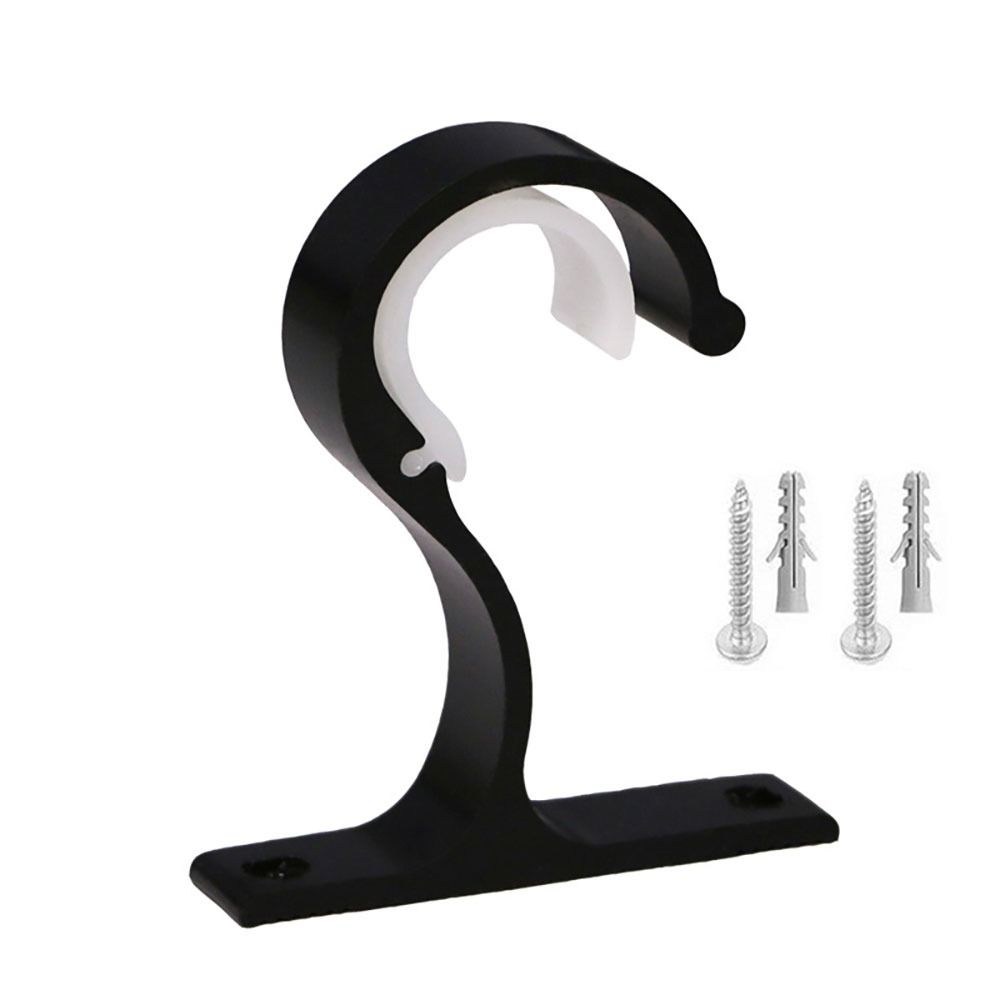 1Pc Aluminum Alloy Curtain Rod Brackets Home Ceiling Drapery Hanging Rack  For Kitchen Living Room