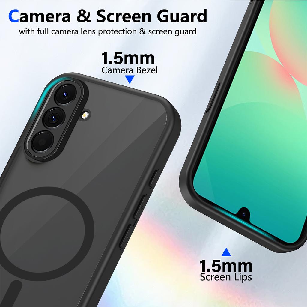 Для Samsung Galaxy A26 5G Магнитный чехол Skin Touch Матовый Полупрозрачный PC + TPU Противоударный чехол для телефона