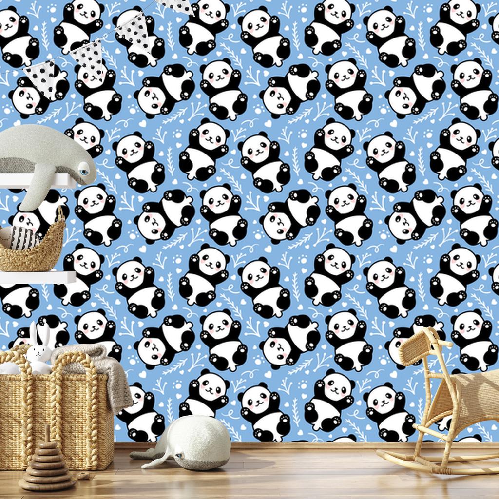 Panda bears wallpaper for living room and bedroom 50x1000