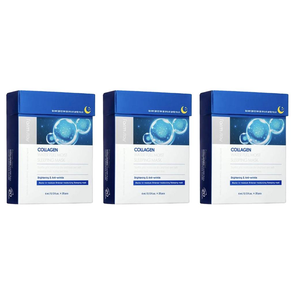 FARM STAY Увлажняющая ночная маска с коллагеновой водой, 4 млX20 шт. (3 варианта)