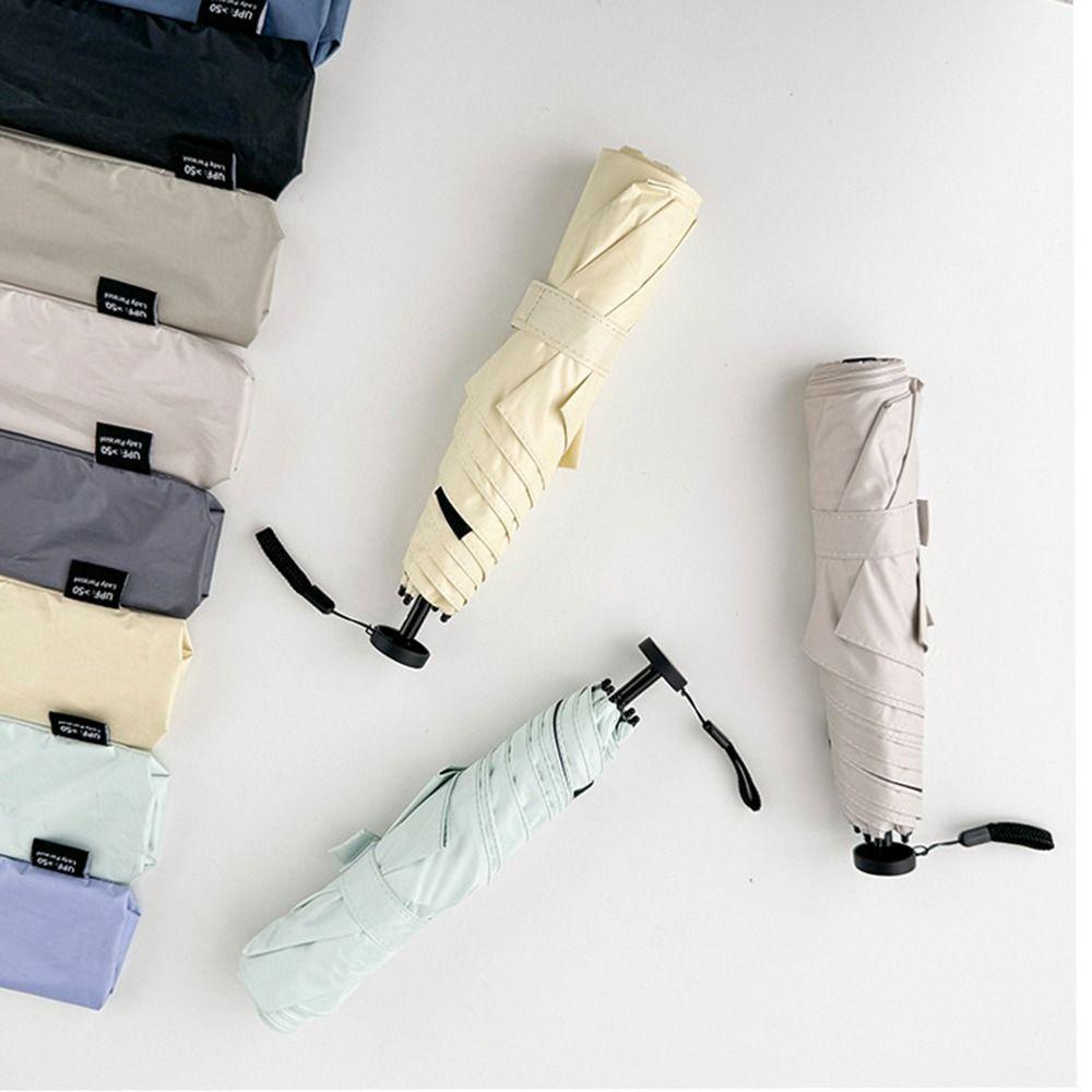 Compact Folding Ultra-Light Umbrella UV Protection Portable Parasol Sunshade Umbrella Travel Use