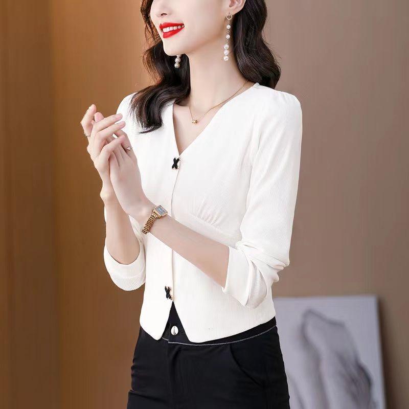 Низ Футболка Женский Топ Короткий Осень Зима Внутренняя одежда Модный Уникальный Красивый Шикарный