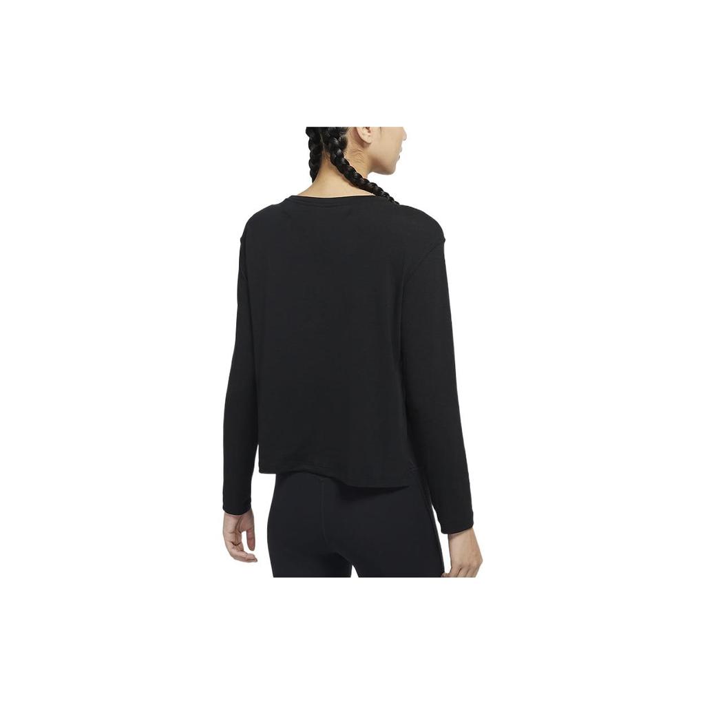 Nike Женский топ для йоги с длинным рукавом Nike Dri-FIT Черный DM7028-010