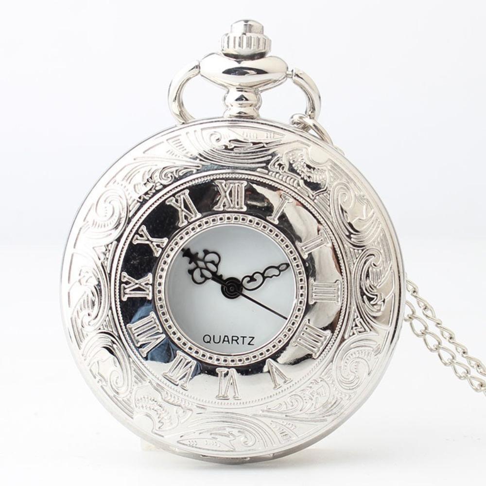 Quartz Pendant Vintage Pocket Watch Roman Scale Display Retro Hanging Watch  Men's Gift