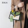 Корейская версия легкой роскошной модной маленькой квадратной сумки, весенняя новая темпераментная универсальная модель, контрастная цветная женская сумка-мессенджер