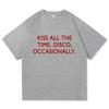 2026 Новый Альбом Kiss All The Time Диско Случайная Футболка Мужская Женская Одежда Харадзюку Высокое Качество Топы Хлопковые Футболки Винтажные