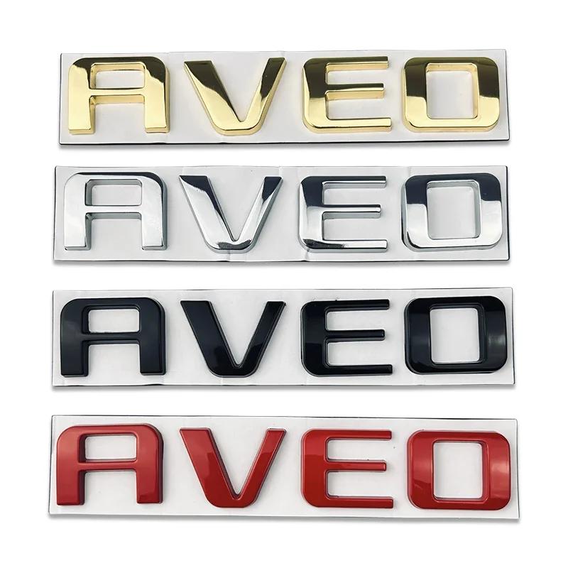 AABJT1 12.3x2.2cm Metal for Chevrolet AVEO Car Rear Trunk Letter Emblem Sticker Auto Decoration Accessories Badge Decals Modified parts