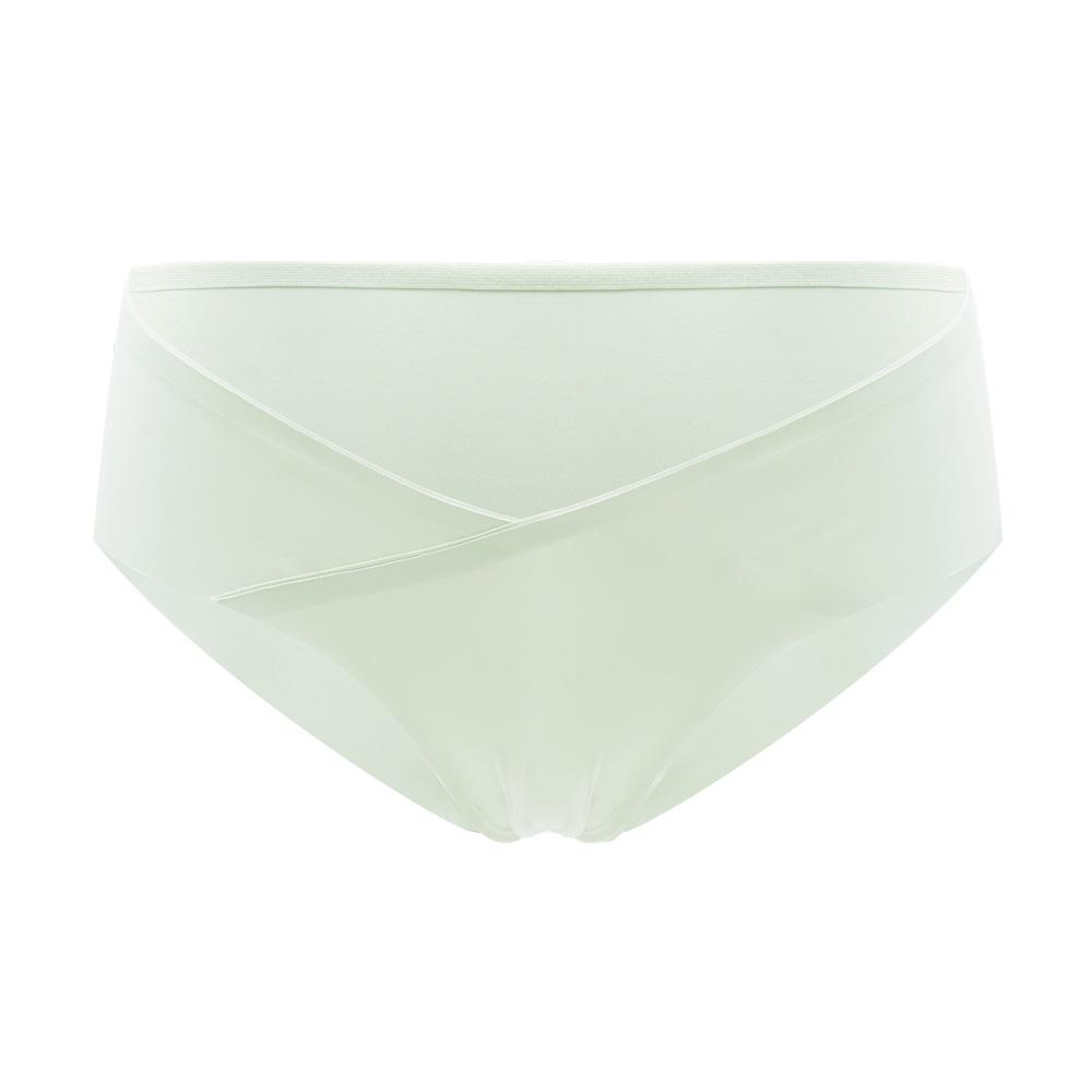 Нижнее белье для беременных женщин с эффектом подтяжки бедер, женское, антибактериальное, с V-образным вырезом, бесшовное, с низкой талией, с треугольными чашечками, большого размера