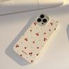 For iPhone 12 Pro/12 Case Unique Cherry Pattern Printing TPU Phone Back Cover