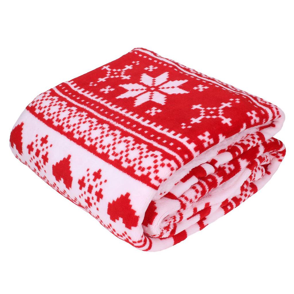 Les Trésors De Lily [A2759] - Фланелевое одеяло из шерпы "Шале" красно-белое - 120х150 см