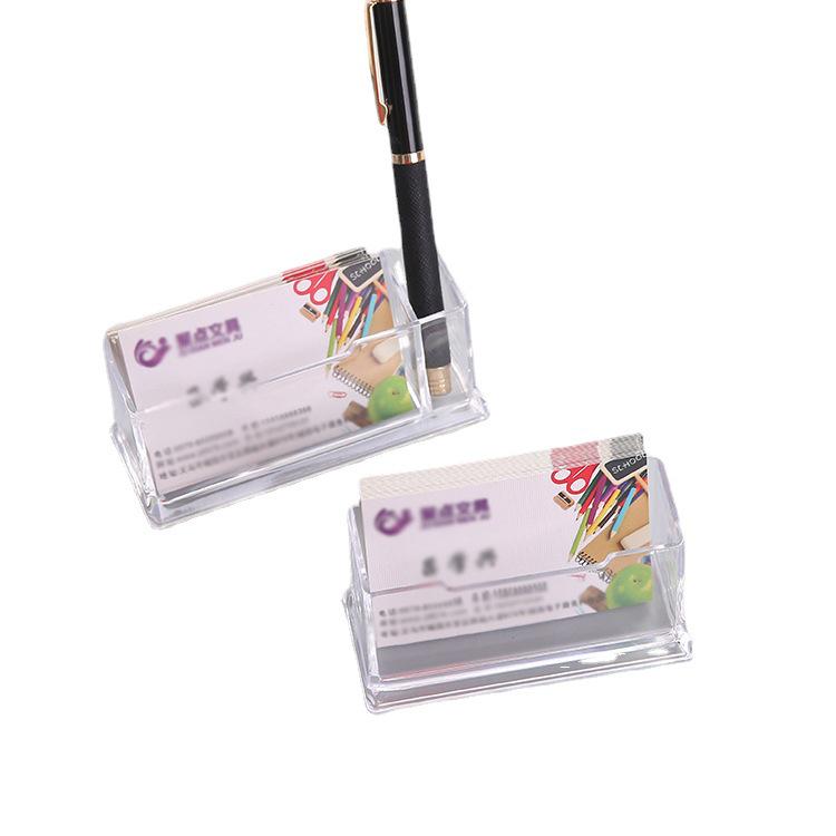 Акриловый держатель визиток Judian - прозрачный настольный органайзер для мужчин и женщин