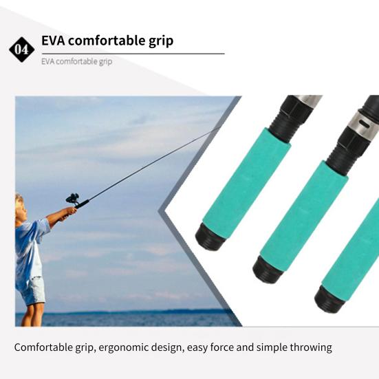 Удочка Эргономичный дизайн Регулируемая Стекловолокно Морская Пресноводная Телескопическая Удочка для Рыбалки на Открытом Воздухе