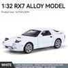 Литой 1/32 Mazda RX7 RX-7 FC INITIAL D Миниатюры Металлический сплав Модель автомобиля Игрушка Звук и свет Игрушки для мальчиков Детские подарки