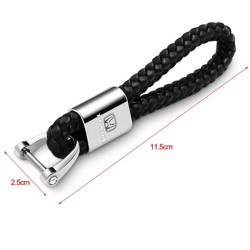 Car Hot 2025 Metal Car Key Chain Key Ring Key Lanyard Car Emblem Styling For Honda Fit Mugen Insight Type S R VTEC DOHC Vezel Le