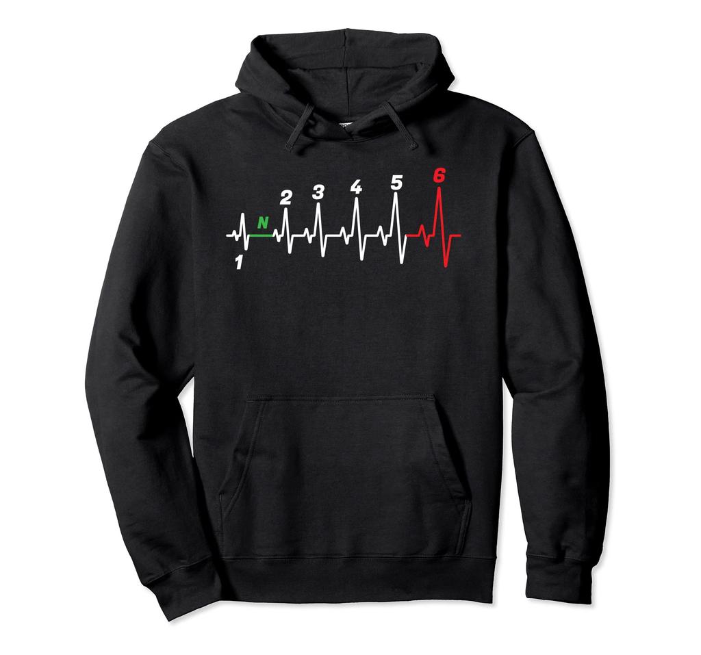 Car Heartbeat Gear Shift Auto Racing Motocross Motorcycle Hoodie