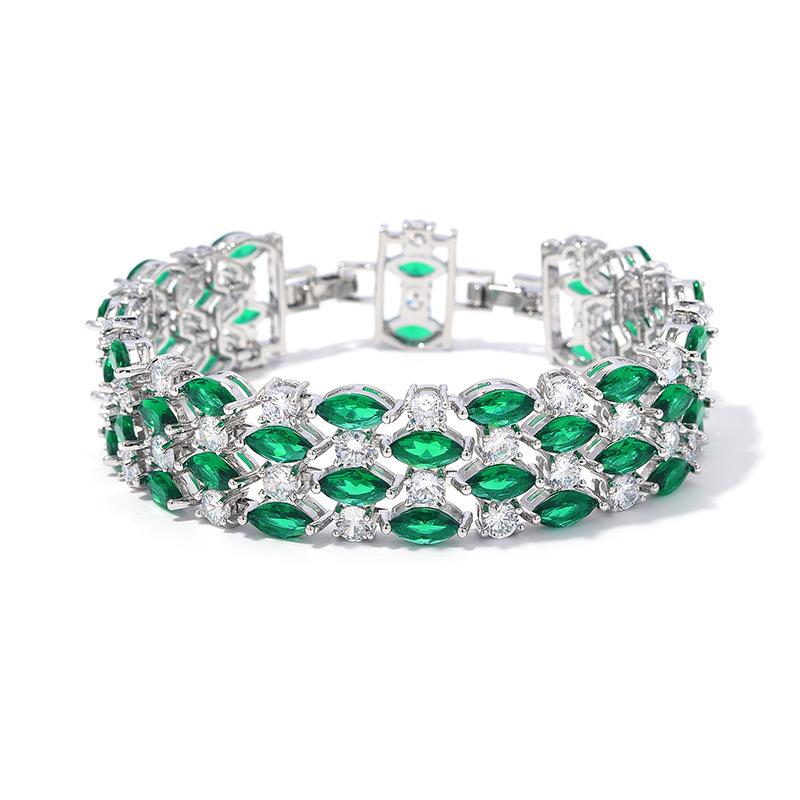Crystal Zircon Women'S Bracelet, Diamond-Encrusted Bracelet Women, Gift Colored Jewelry.