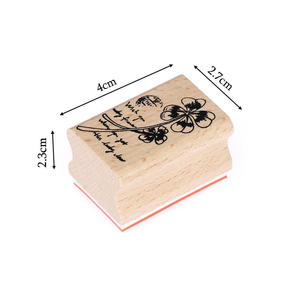 For Letters Diary Craft Grass Plants Wooden Rubber Stamps Vintage Craft Scrapbooking DIY