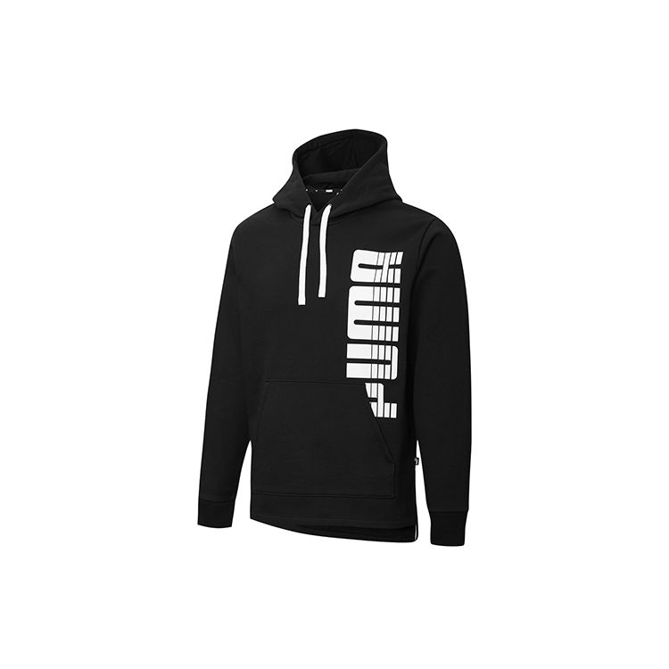 Puma Rebel Bold Logo Print Hoodie Men Sweatshirt Black 581061-01