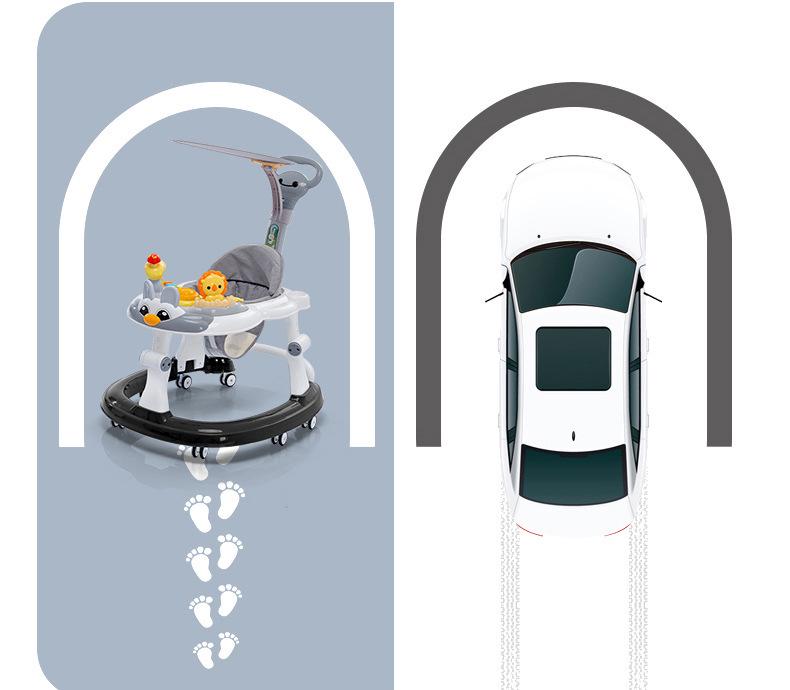 Multifunctional Baby Walker: Anti-Rollover, Sit & Learn Push Car