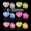 6-50mm Ear Gauges Tunnels and Plugs Cute Heart Shape Ear Stretcher Ear Piercing Jewelry for Women Men