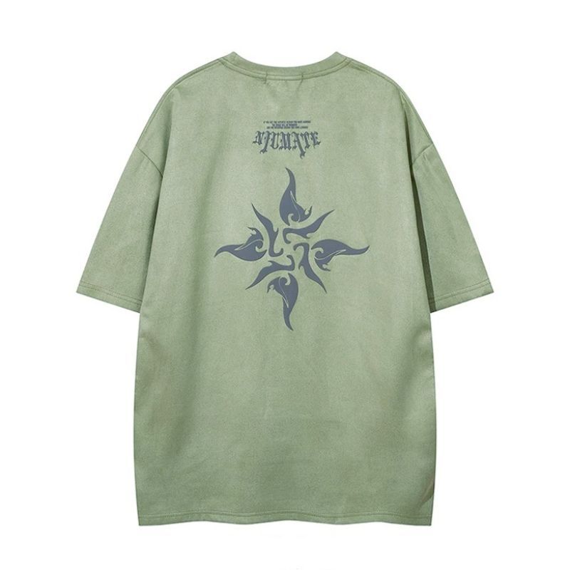 Футболка мужская с коротким рукавом из хлопка в модном хип-хоп стиле с круглым вырезом, летняя