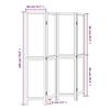 VidaXL Room Divider 4 Panels, Room Separator, Privacy Screen, Folding Screen Bedroom Living Room, White Wood 358674