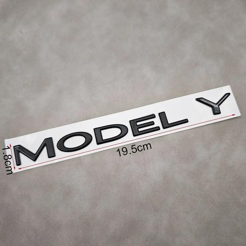3D ABS Black Model 3 Letters Logo Car Rear Trunk Badge Sticker For Tesla Model X S 3 Y Auto Decal Accessories