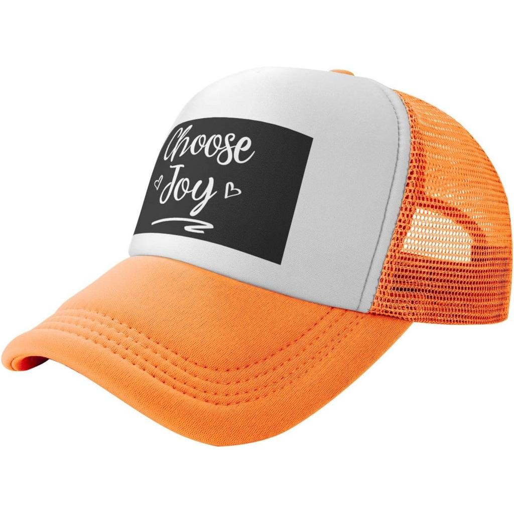 Choose Joy Trucker Hat Unisex Mesh Baseball Snapback Cap Motivational Outdoor Sports Casual Hat