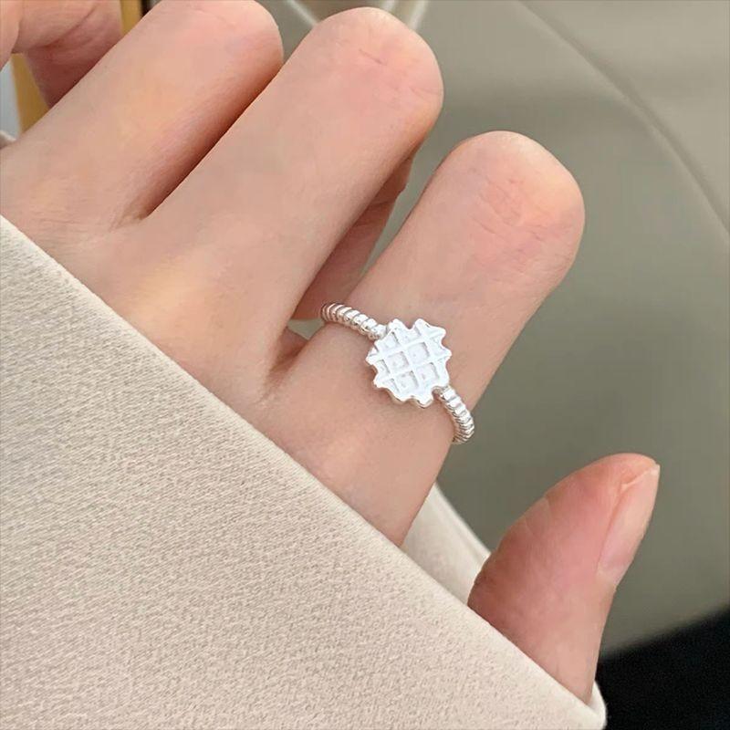 Chic And Unique Korean Style Open Ring For Women With Adjustable Design And Fashionable Heart Shaped Features