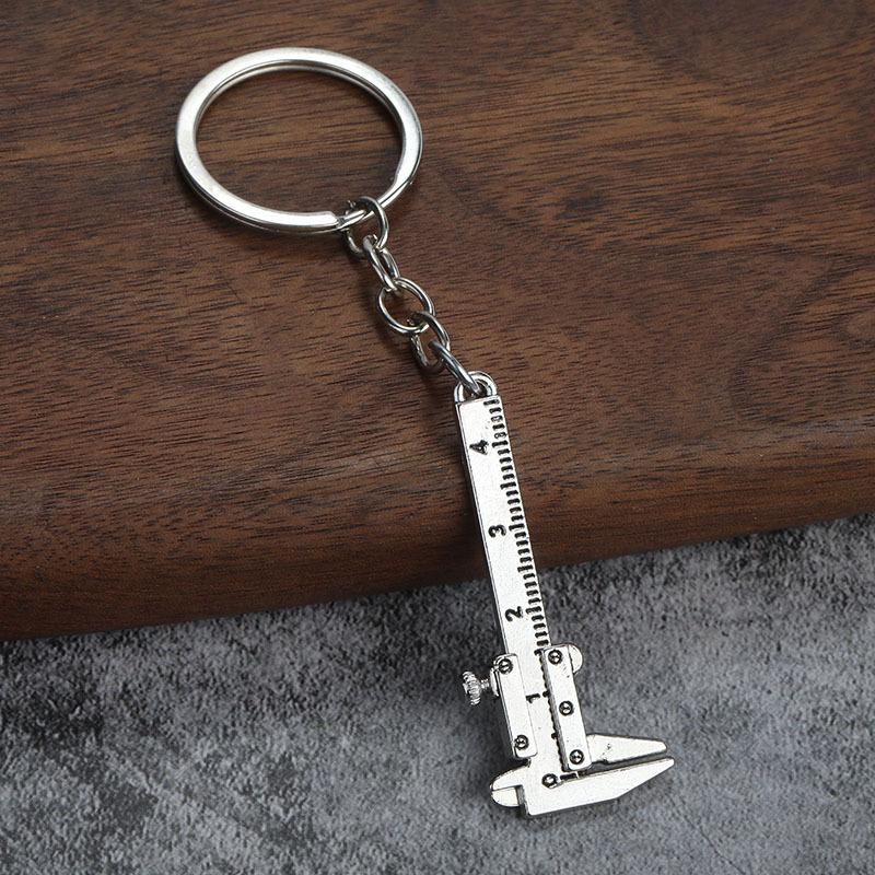 Portable Mini Vernier Caliper Keychain High Precision Metal Ruler Compact Measuring Tool for Camping Survival Gear Gift