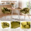Luxurious, Modern Accent Chair, Vanity Chair with Metal Frame for Bedroom, Living Room, Dining Room
