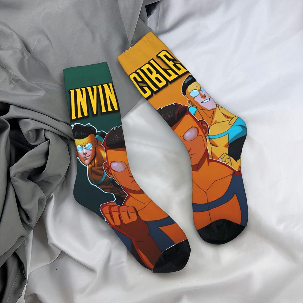 Взрослые Мужские Носки Аллен Инопланетянин Непобедимый Аниме Чулки Осень Смешные Теплые Мягкие Носки с Принтом Альпинистские Нескользящие Носки