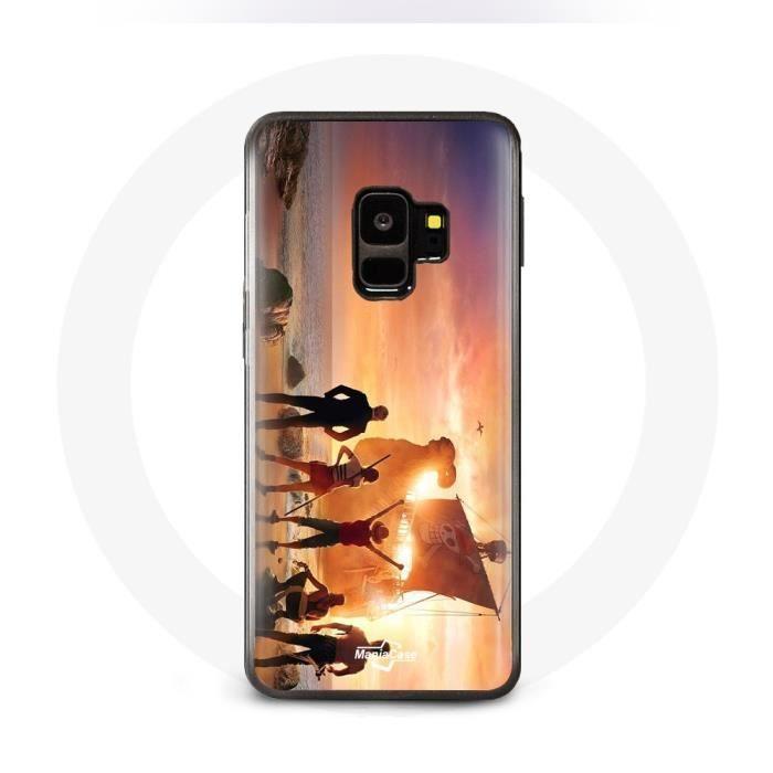 Coque - Maniacase - Samsung Galaxy S9 Plus - Souple - Noir - One Piece Affiche Equipages Saison 1